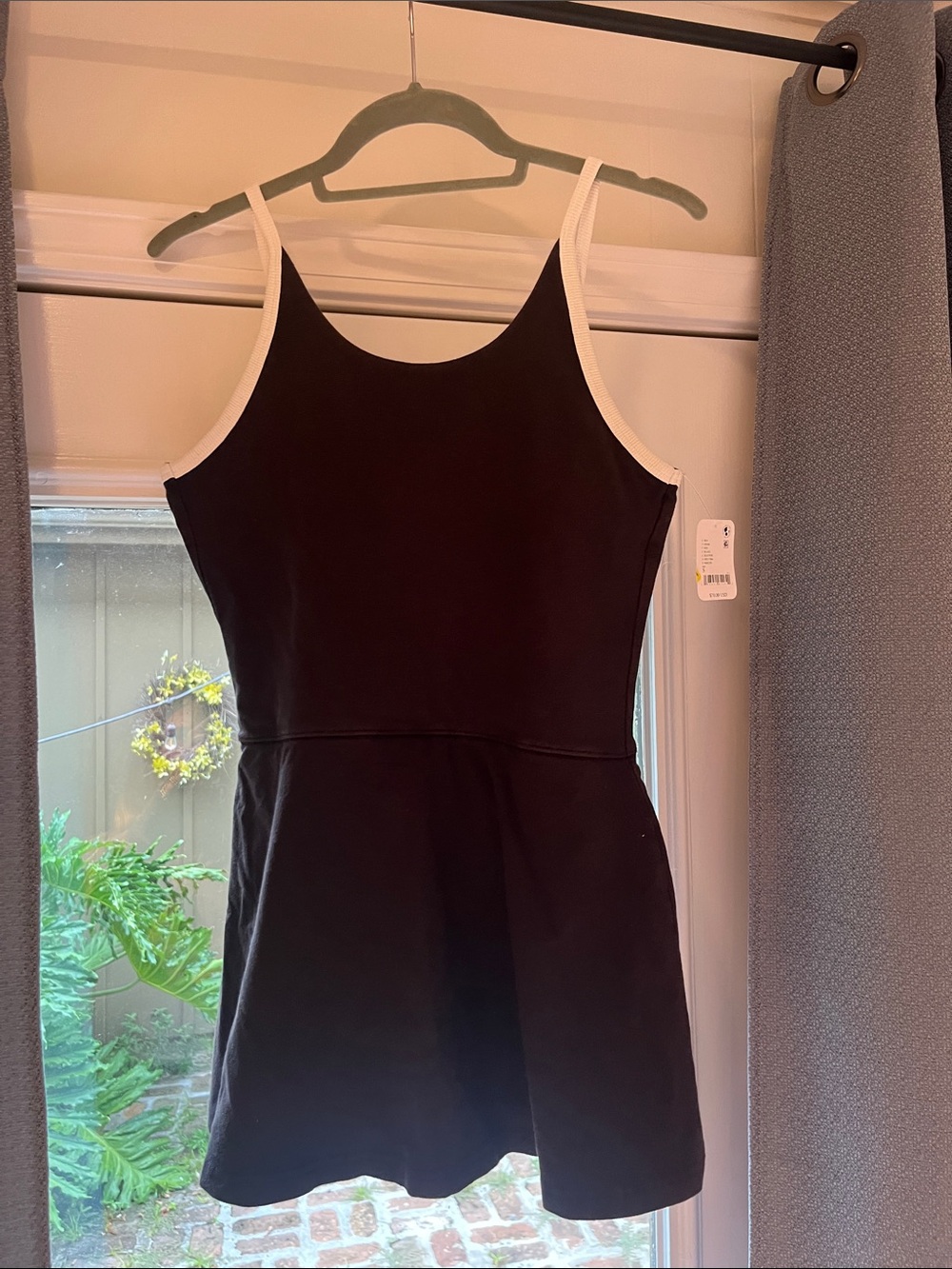 Free people Black tennis Dress with White Trim